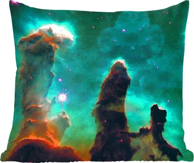 Produktbild von MuchoWow® Zierkissen Sofakissen Wohnzimmer Dekokissen 40x40 cm Gassäulen in Nebeln - Foto Kissen - Schlafzimmer Dekoration