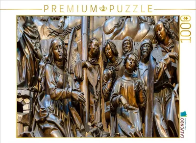Produktbild von CALVENDO Puzzle Das Bild zeigt einen Ausschnitt aus dem Mittelschrein des Marienaltars von Veit Stoß aus dem Jahre 1523 | 1000 Teile Lege-Größe 64x48cm Foto-Puzzle für glückliche Stunden