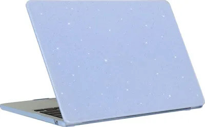 Produktbild von Mobigear Sparkling Cream MacBook Air 13 Zoll (2022-2026) Hardcase Hülle MacBook Case - Blau - Model A2681 / A3113 / A3240 / A3449