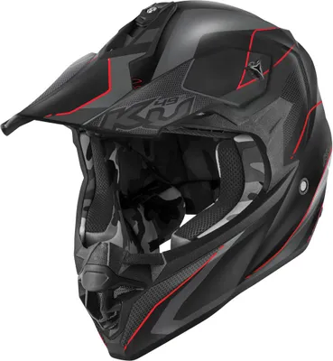 Zdjęcie produktu dla Kask motocrossowy KAPPA KV49 Evo Chaser czarny matowy szary czerwony rozmiar XL