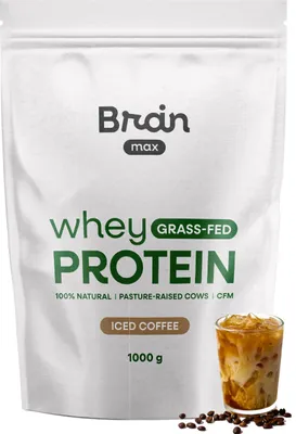 Zdjęcie produktu dla BrainMax Grass-fed Whey Protein, mrożona kawa, 1000 g