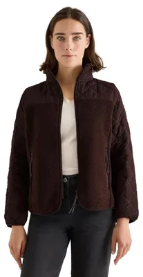 Produktbild von Cecil Teddy-Jacke mit Steppdetails tartufo brown XL