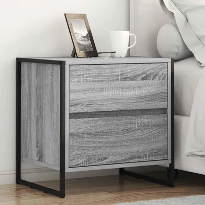 Zdjęcie produktu dla vidaXL Szafka nocna szara Sonoma 50 x 39,5 x 50 cm Materiał drewnopochodny