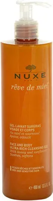 Produktbild von NUXE Rêve de Miel, Reinigungsgel, trockene Haut, Empflindliche Haut, Weichmachend, Beruhigend, Pumpenflasche, Seife, 400 ml
