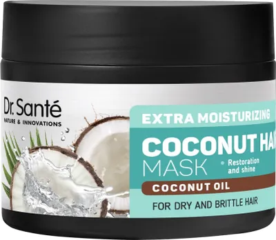 Produktbild von Dr. Sante Kokosnuss-Haarmaske Extra feuchtigkeitsspendende Maske mit Kokosnussöl für trockenes und sprödes Haar, 300 ml
