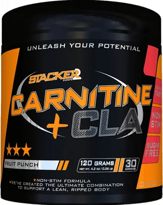 Produktbild von Stacker2 Carnitine + CLA (30 Serv) Fruit Punch - Diät & Gewichtsmanagement - Stimulanzien-freier Fatburner