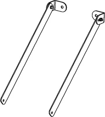 Produktbild von Zuganker-Set für Leiterntyp 9670 und 9650 aus verzinktem Stahl, 60x20mm Holmmaß