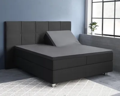 Produktbild von Primaviera Deluxe Splittopper Satijn Spannbettuch Anthrazit 180 x 220 cm