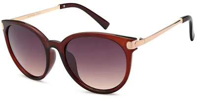 Produktbild von styleBREAKER Damen Sonnenbrille in Katzenaugen Cat-Eye Form, Kunststoff Vollrand Gestell und Metall Bügel 09020073