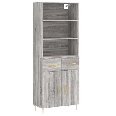 Produktbild von Highboard Grau Sonoma 69,5x34x180 cm Holzwerkstoff