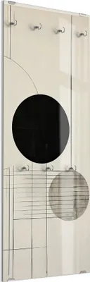 Produktbild von DEQORI Kleiderhaken aus Glas 50x125 cm 'Geometrischer Dreiklang' Wand Garderobe Haken