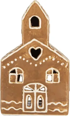 Obrázek produktu pro Stojánek na čajovou svíčku Clayre & Eef House 10x10x16 cm hnědá keramika
