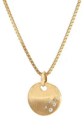 GLIZZ GL1689 Diamant-Anhänger Gold 585 mit goldplattierter Silberkette 1