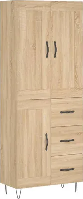 Produktbild von "WINTER SALE"Sideboard/Highboard - elegante Design - Mehrzweckschrank - Sonoma-Eiche 69,5x34x180 cm Holzwerkstoff - Kommoden NEU1916401