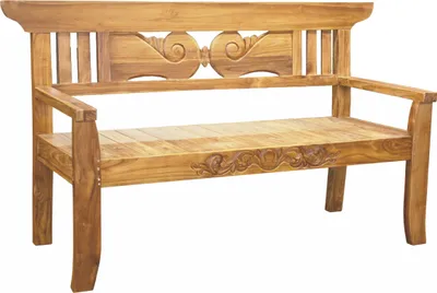 Produktbild von Gartenbank MAREN 3-Sitzer - 163,5cm Breit, Teak, Hellbraun | Terrassenbank Wetterfest Sitzbank Outdoor Bank