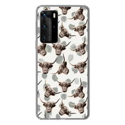 Produktbild von MuchoWow® Handyhülle Schutzhülle Hülle für Huawei P40 Pro Kuh - Schottischer Highlander - Tiere Silikon Softcase Handy Hülle - Schutz