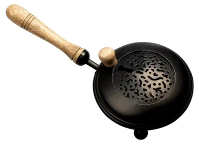 Produktbild von Eiserne Räucherpfanne, schwarz, D 12cm