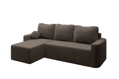 Produktbild von AX LIVING Whimple 3 Sitz Sofa mit Schlaffunktion 240cm in Braun Modern & Bequem