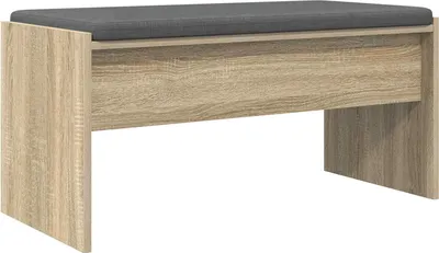 Image de vidaXL Banc de couloir avec coussin Chêne Sonoma 83 x 38 x 40 cm