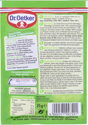 Produktbild von Dr. Oetker Pistazienkerne gehackt 25g – Gehackte Pistazien zum Backen & Dekorieren
