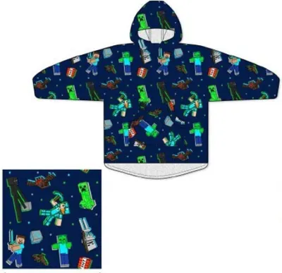 Produktbild von Minecraft Kapuzenponcho Erwachsene - Polyester