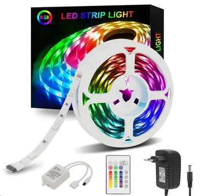 LED-Streifen 5 m RGB 5050 mit Fernbedienung 16 Farben 4 Modi