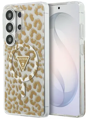 Obrázek produktu pro Pouzdro GUESS vhodné pro SAMSUNG S26 Ultra GUHMS26LHLEGTGLW (Magnetic IML Leopard Print Triangle) hnědé