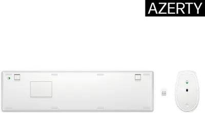 Produktbild von HP 650 Wireless-Tastatur und -Maus, Kabellos, RF Wireless, Membran Key Switch, QWERTY, Weiß, Maus enthalten