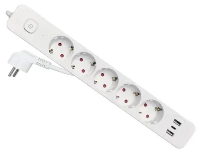 Produktbild von Equip 245555, 2,5 m, Drinnen, Typ F, Type F (CEE 7/7), Abgewinkelt, 1,5 mm²