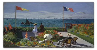 Produktbild von Coloray Bild aus Leinwand 140x70 Leinwand Dekoration - Garten Natur Kunst Monet