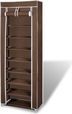 Produktbild von Schuhschrank Schuhregal 8 Schicht 57 x29 x162 cm Braun