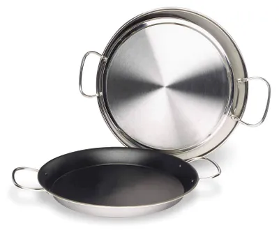 Imagen del producto de LACOR 60232, sartén para paella, acero inoxidable 18/10, antiadherente, 32 cm