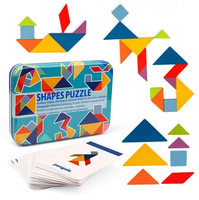Produktbild von 68 Tangram-Puzzles – Für Kinder im Alter von 3 bis 6 Jahren
