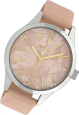 Produktbild von Oozoo Armbanduhr rosa Leder Timepieces Damen Analog-Quarzuhr UOC10072