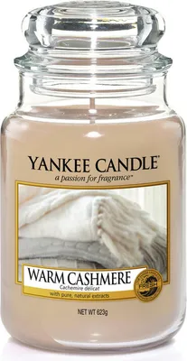 Image de Yankee Candle Warm Cashmere bougie en cire Rond Bois de cachemire Beige 1 pièce(s)