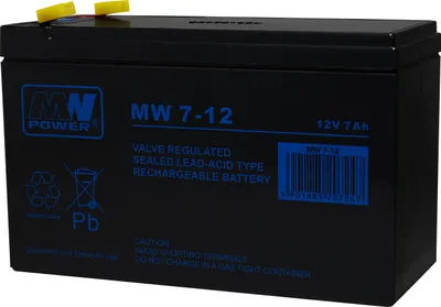 Zdjęcie produktu dla Mw 7-12: Akumulator Agm 12V/7Ah, 151*65*100 (T1)