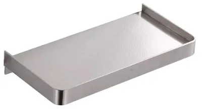 Obrázek produktu pro Polička do sprchy, bez nutnosti vrtání, nerezová ocel, kartáčovaná, 19 cm, samolepicí, odolná proti korozi