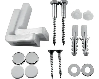 Produktbild von Duravit Befestigung 45x35mm, Abdeckkappen weiß/chrom
