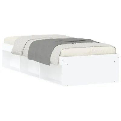 Image de Cadre de lit sans matelas blanc 75x190 cm