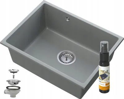 Produktbild von Manado Grau Unterbaubecken Chrom 60