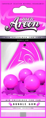 10x Original Areon Duftbaum Lufterfrischer Auto Duft in Bubblegum – Produktansicht