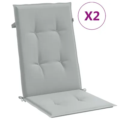 Produktbild von Hochlehner-Auflagen 2 Stk. Melange Hellgrau 120x50x4 cm Stoff