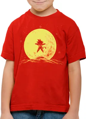 Produktbild von style3 Goku Mond T-Shirt Kinder son-goku dragon z super saiyan turtle