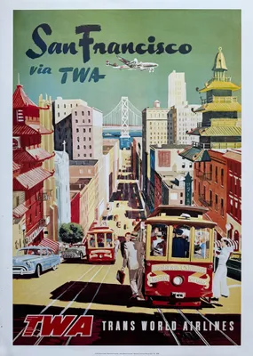 Obrázok produktu pre San Francisco TWA – plagát 50 x 70 cm