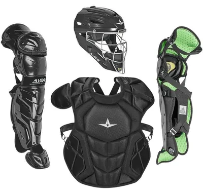 Obrázek produktu pro Kompletní sada chráničů pro baseballisty, model All Star CKCC912S7XS, určená pro mládež ve věku 9-12 let, barva černá