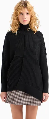 Produktbild von Armani Exchange 6dym1h_ym1rz Rollkragenpullover Schwarz L Frau Schwarz L