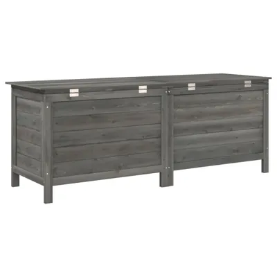 Produktbild von Gartentruhe Anthrazit 150x50x56,5 cm Massivholz Tanne