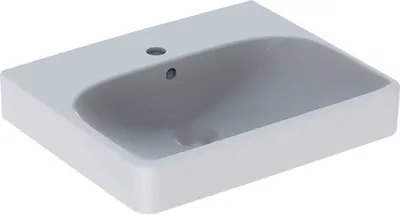 Produktbild von Geberit Smyle Square Handwaschbecken 500256, 50x41cm, mit Hahnloch und Überlauf, 500.256.01.1