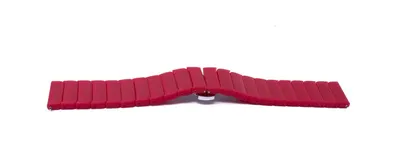 Produktbild von SYSTEM-S Armband 20 mm aus PC mit Butterfly Faltschließe für Smartwatch in Rot