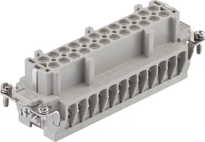 Produktbild von HARTING Han 24E Fe(AU)/CuNi Buchseneinsatz (F) Schraubanschluss, 24-polig+PE 400V, 16A - 1 Stück
